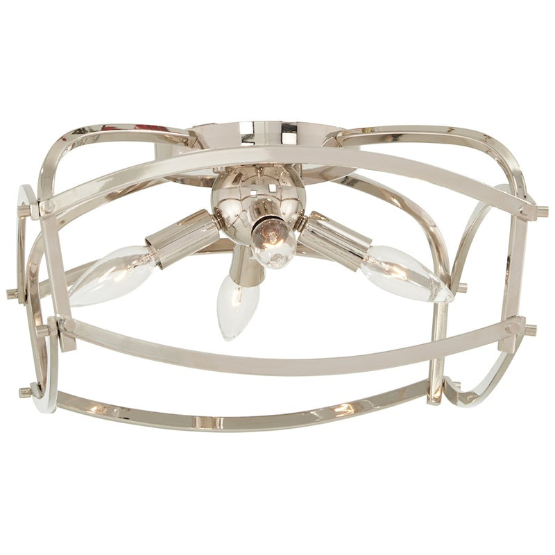 Minka Lavery Jupiter's Canopy 14in Flush Mount | Transitional Polished Nickel Steel | Hallway & Bedroom Ceiling Light | Model 4779-613
