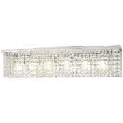 Minka Lavery Concentus 33in 6-Light Bath Vanity | Modern Chrome Steel and Clear Crystal | Bathroom & Powder Room Vanity Light | Model 4806-77