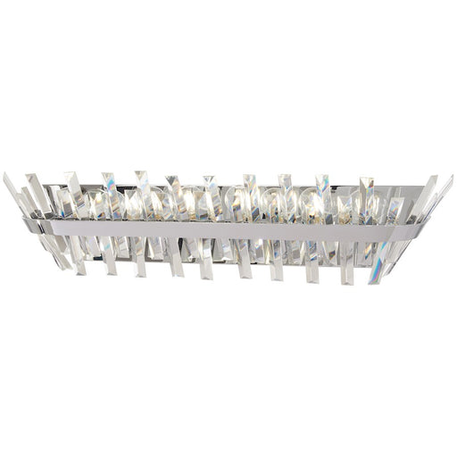 Minka Lavery Echo Radiance 30in 8-Light Vanity Light | Chrome Steel and Clear Glass | Bathroom Vanity | 30 x 7 x 7 in | Model 4815-77