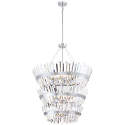 Minka Lavery Echo Radiance 29in 24-Light Chandelier | Modern Chrome and Clear Glass | Dining Room & Living Room | 29 x 29 x 38 in | Model 4820-77