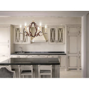 Minka Lavery Ava Libertine 26in 6-Light Chandelier | Pale Gold and Distressed Bronze | Dining Room & Living Room | 26 x 26 x 22 in | Model 4836-690