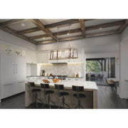 Minka Lavery Ava Libertine 36in 8-Light Island Light | Transitional Pale Gold with Distressed Bronze | Kitchen Island & Breakfast Bar | Model 4839-690
