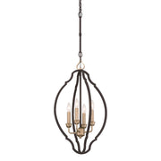 Minka Lavery Wyndmere 14in 4-Light Foyer Light | Transitional Sand Coal with Gold Highlights | Entryway & Hallway | 14 x 14 x 24 in | Model 4852-686