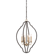 Minka Lavery Wyndmere 20in 6-Light Foyer Chandelier | Transitional Sand Coal with Gold Highlights | Entryway & Living Room | Model 4855-686