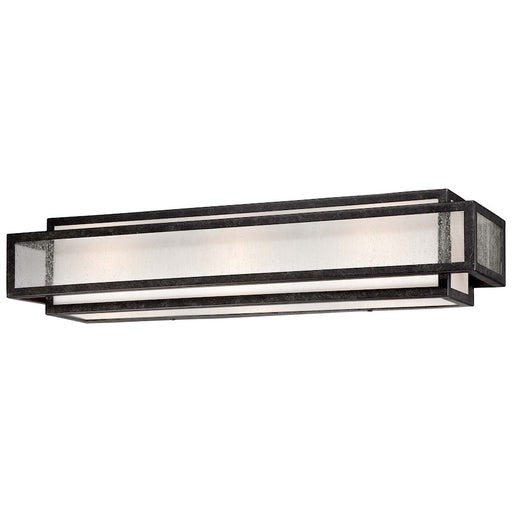 Minka Lavery Camden Square 24in 3-Light Vanity Light | Transitional Aged Charcoal Finish | Bathroom Vanity | 24 x 6 x 5 in | Model 4873-283