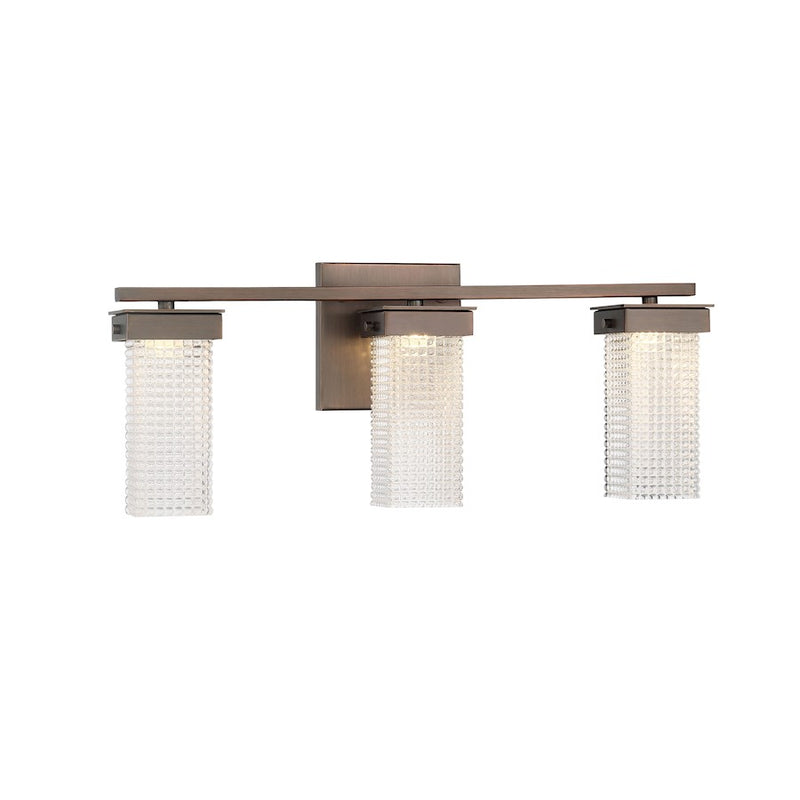 Minka Lavery Dewberry Lane 20in 3-Light LED Bath Vanity Light | Transitional Dark Brushed Bronze | Bathroom Vanity | 20 x 20 x 8 in | Model 4903-267-L