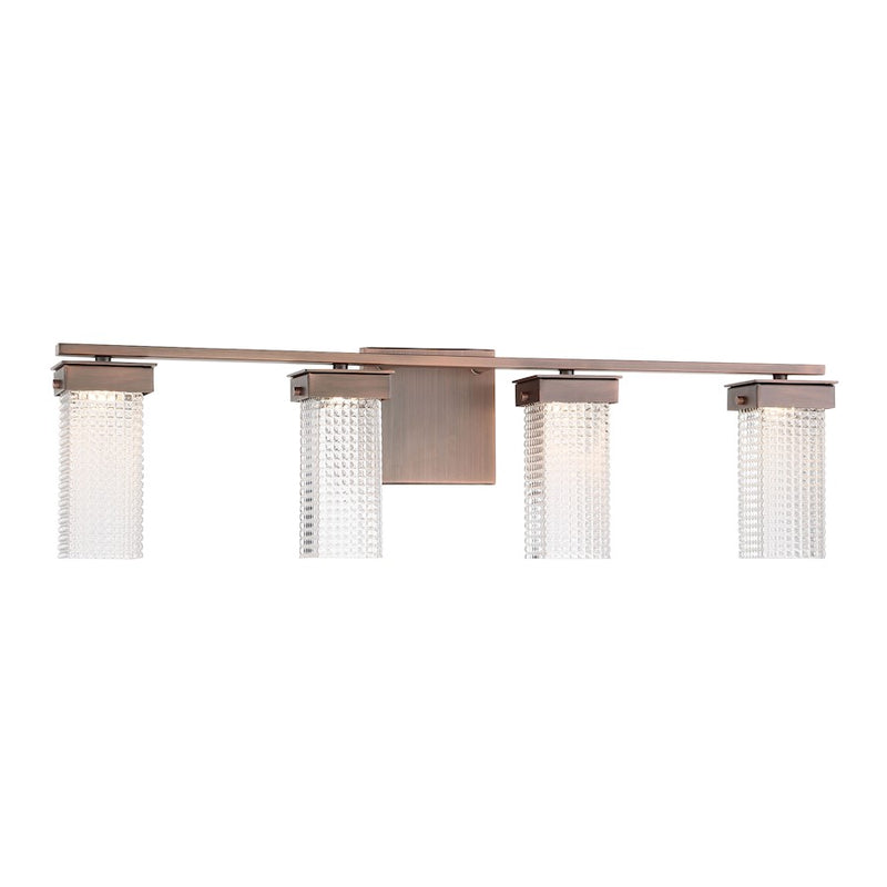 Minka Lavery 28in 4-Light LED Bath Vanity | Transitional Dark Brushed Bronze | Bathroom Vanity | 28 x 28 x 8 in | Model 4904-267-L