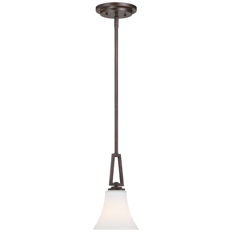 Minka Lavery Middlebrook 10in 1-Light Mini Pendant | Transitional Vintage Bronze | Kitchen Island & Dining Room | 6 x 6 x 10 in | Model 4931-284