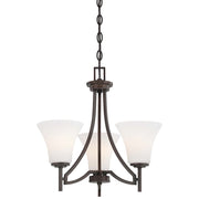 Minka Lavery Middlebrook 18in 3-Light Mini Chandelier | Vintage Bronze | Dining Room & Kitchen Island | 18 x 18 x 17.25 in | Model 4933-284
