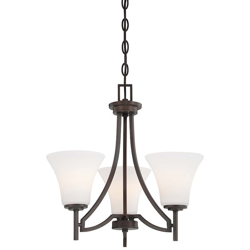 Minka Lavery Middlebrook 18in 3-Light Mini Chandelier | Vintage Bronze | Dining Room & Kitchen Island | 18 x 18 x 17.25 in | Model 4933-284