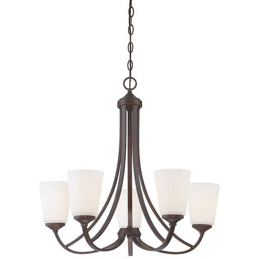 Minka Lavery Overland Park 26in 5-Light Chandelier | Transitional Vintage Bronze | Dining Room & Living Room | 26 x 26 x 25 in | Model 4965-284