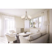 Minka Lavery Overland Park 26in 5-Light Chandelier | Transitional Brushed Nickel | Dining Room & Living Room | 26 x 26 x 25 in | Model 4965-84