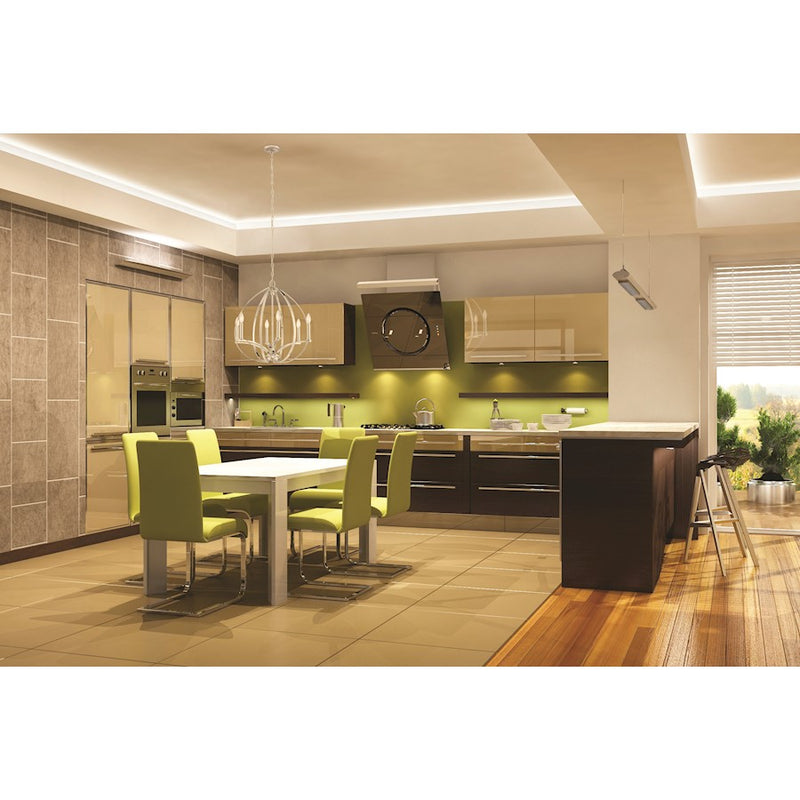 Minka Lavery Tilbury 24in 6-Light Chandelier | Transitional Polished Nickel and Clear Glass | Dining Room & Living Room | Model 4986-613