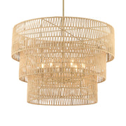 Minka Lavery Bungalow Heaven 20in 5-Light Flush Mount | Soft Brass and Papyrus Rope | Hallway & Bedroom Ceiling Light | 20 x 14 in | Model 5043-695