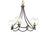 Minka Lavery Kearney Park 4 Light Chandelier, Coal/Soft Brass/Clear - 5065-726