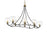 Minka Lavery Kearney Park 8 Light Island Light, Coal/Soft Brass/Clear - 5068-726