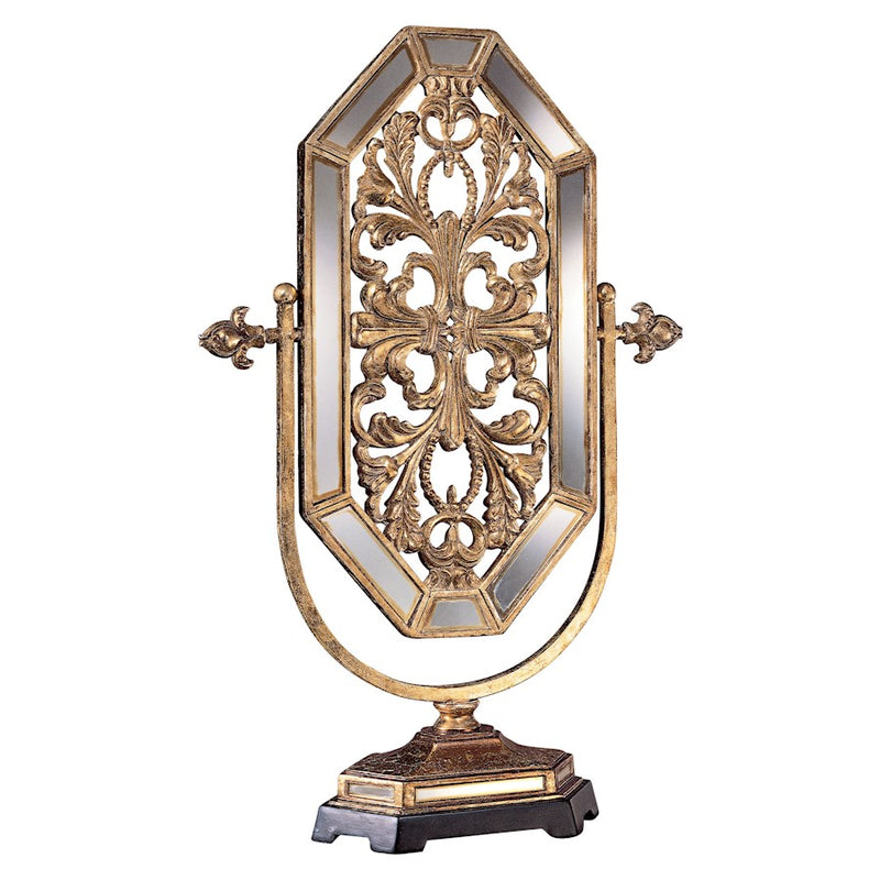 Minka Lavery Tuscan Gold 16x25in Wall Mirror | Gold Metal Frame with Mirror Accent | Entryway & Powder Room | 16.5 x 25.5 x 1.5 in | Model 50680-191