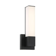 Minka Lavery Vantage 14in 1-Light LED Wall Sconce | Modern Chrome Steel and White Lens | Hallway & Bathroom | 5 x 14 x 3.6 in | Model 5072-77-L