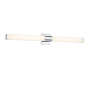 Minka Lavery Vantage 36in 1-Light LED Wall Sconce | Chrome and White PC Lens Modern Architectural | Hallway & Living Room Accent | Model 5075-77-L