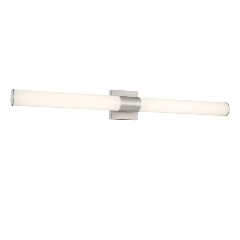 Minka Lavery Vantage 36in 1-Light LED Wall Sconce | Contemporary Brushed Nickel and White PC Lens | Bathroom & Hallway Accent Light | Model 5075-84-L