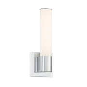 Minka Lavery Vantage 36in 1-Light LED Wall Sconce | Contemporary Brushed Nickel and White PC Lens | Bathroom & Hallway Accent Light | Model 5075-84-L