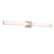 Minka Lavery Vantage 36in LED Square Wall Sconce | Brushed Nickel Steel and White PC Lens | Bathroom & Hallway | Model 5076-84-L