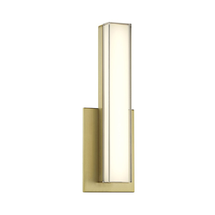 Minka Lavery Vantage 1 Light 14" LED Bath Vanity, Ashen Brass /Clear - 510-787-L