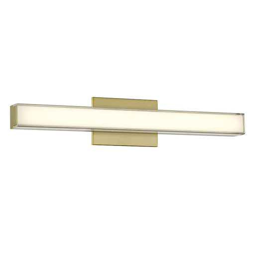 Minka Lavery Vantage 1 Light 24" LED Bath Vanity, Ashen Brass /Clear - 512-787-L