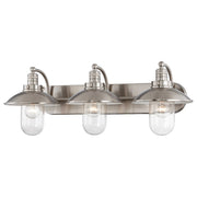 Minka Lavery Downtown Edison 3-Light Chandelier | White and Soft Brass with Clear Glass | Kitchen Island & Dining Room | Model 5138-799