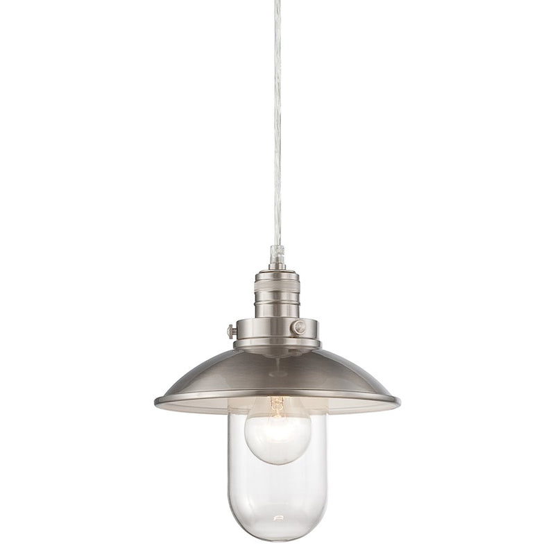 Minka Lavery Downtown Edison 28in 5-Light Chandelier | Industrial White and Soft Brass with Clear Glass | Dining Room & Living Room | Model 5139-799