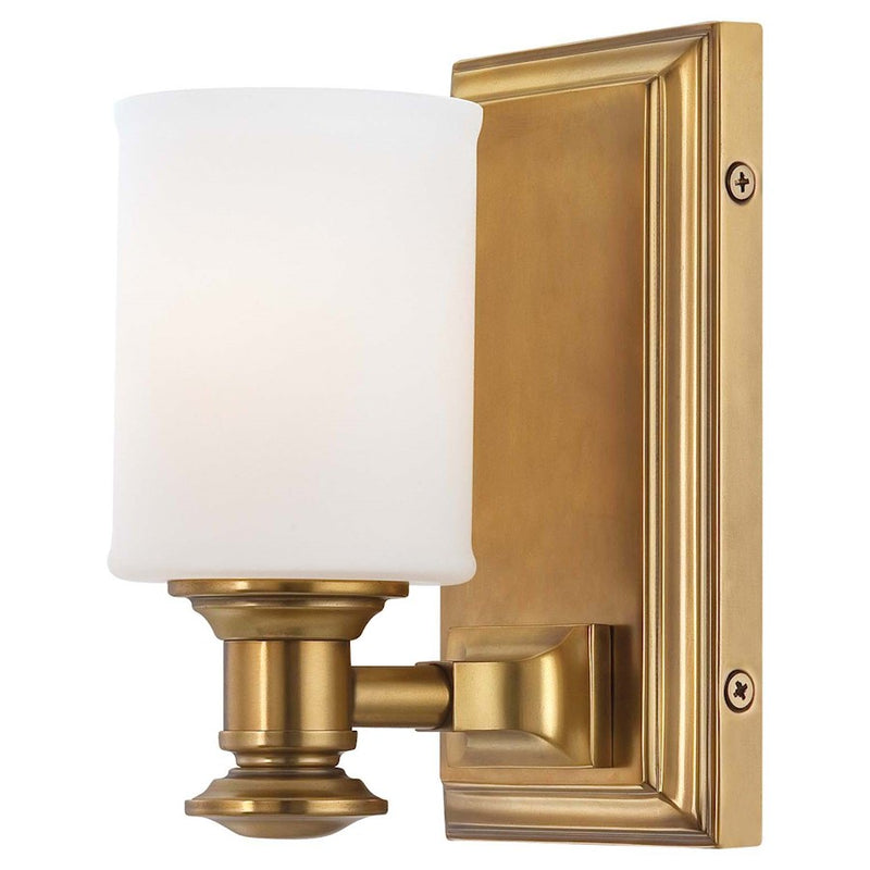 Minka Lavery Harbour Point 1-Light Bath Vanity Light | Transitional Liberty Gold Finish | Bathroom Vanity | 6 x 4.75 x 8 in | Model 5171-249