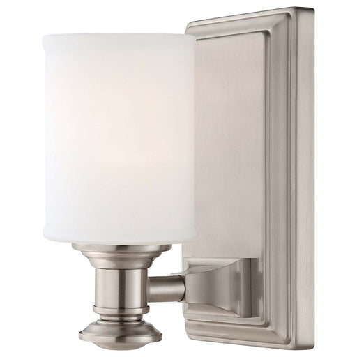 Minka Lavery Harbour Point 6in 1-Light Vanity Light | Brushed Nickel Steel | Bathroom & Powder Room | 6 x 5 x 8 in | Model 5171-84