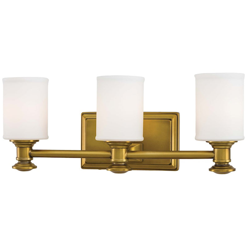 Minka Lavery Harbour Point 3-Light Bath Vanity | Liberty Gold Finish | Bathroom Vanity Light | 19 x 6 x 7 in | Model 5173-249