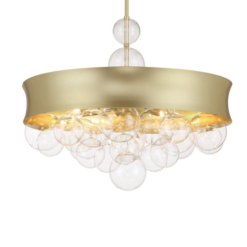 Minka Lavery Verdi Square 38in 6-Light Island Light | Soft Gold Steel and Steel Glass | Kitchen Island & Dining Room | Model 5196-697