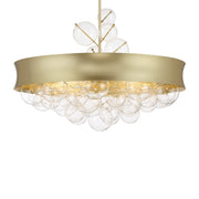 Minka Lavery Verdi Square 32in 8-Light Convertible Pendant | Modern Soft Gold Steel & Glass | Dining Room & Living Room | 32 x 25 in | Model 5198-697