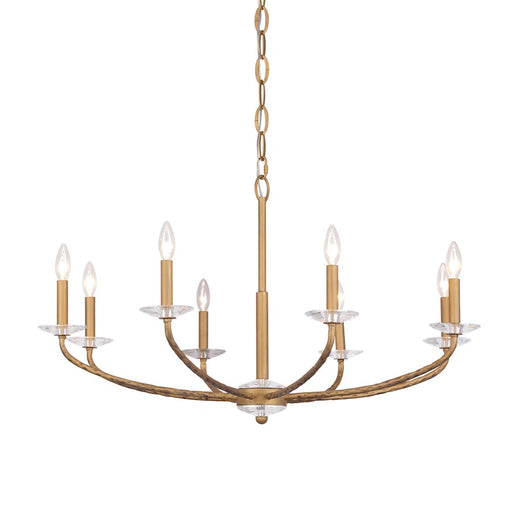 Minka Lavery Atella 8 Light Chandelier, Ashen Gold/Clear - 5287-788