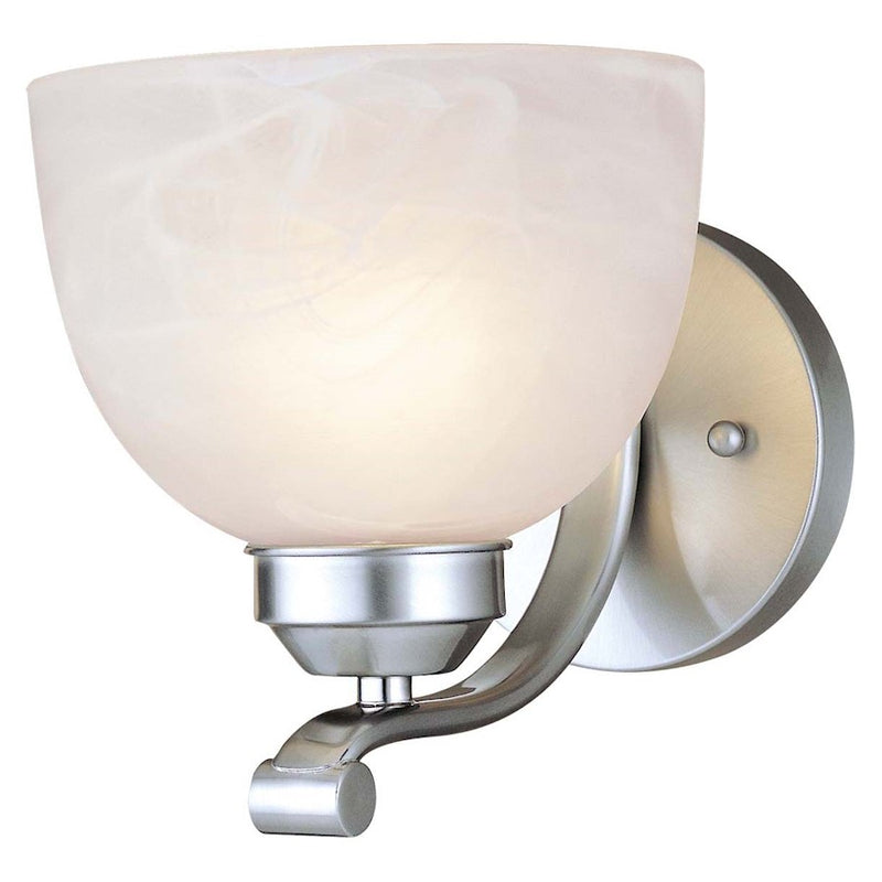 Minka Lavery Paradox 1-Light Bath Vanity Light | Transitional Brushed Nickel | Bathroom Vanity & Powder Room | 6 x 8 x 7 in | Model 5421-84