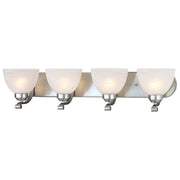 Minka Lavery Paradox 30in 4-Light Vanity Light | Brushed Nickel Transitional | Bathroom Vanity | 30 x 8 x 7 in | Model 5424-84