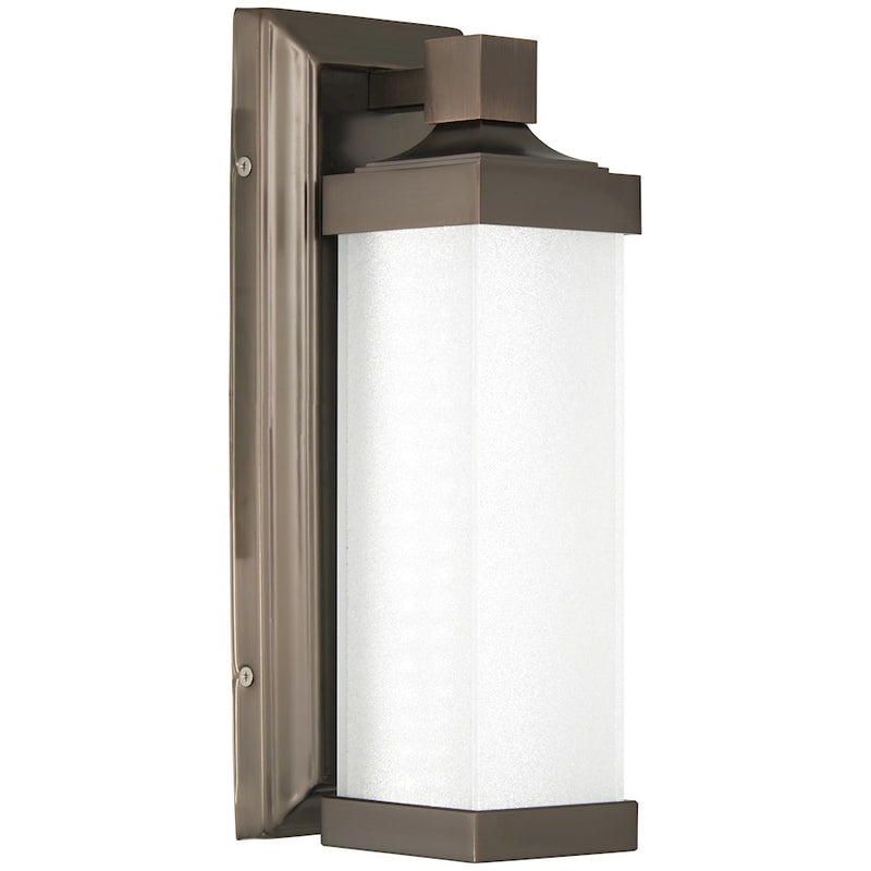 Minka Lavery LED Wall Sconce | Transitional Harvard Court Bronze and Clear Glass | Bathroom & Hallway Accent | 5 x 4 x 13 in | Model 5501-281-L
