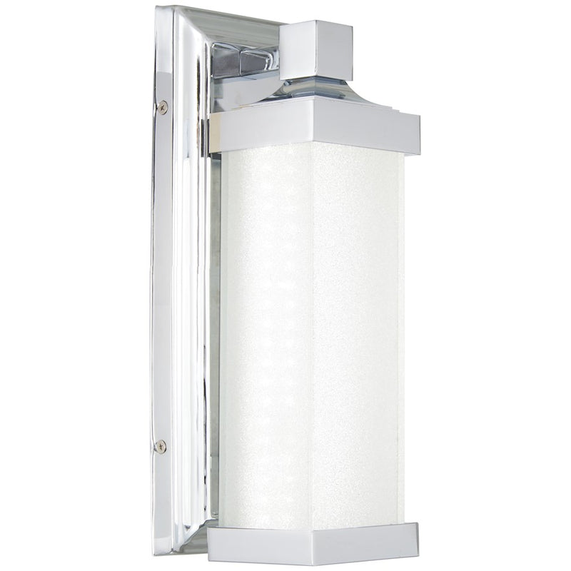Minka Lavery LED Wall Sconce | Modern Chrome and Glass | Hallway & Bedroom Accent | 5 x 4 x 13 in | Model 5501-77-L