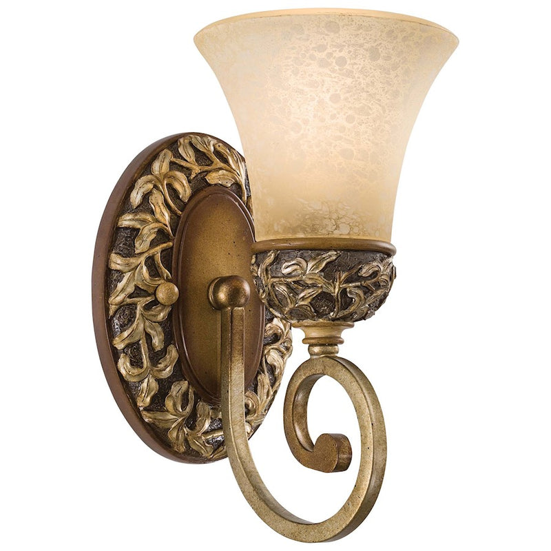 Minka Lavery Salon Grand 5in 1-Light Vanity Light | Florence Patina Traditional | Bathroom Vanity | 5 x 7 x 10 in | Model 5551-477