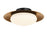 Minka Lavery Zinola 1 Light 15" LED Flush, Sand Coal/Gold/Opal - 5625-869-L