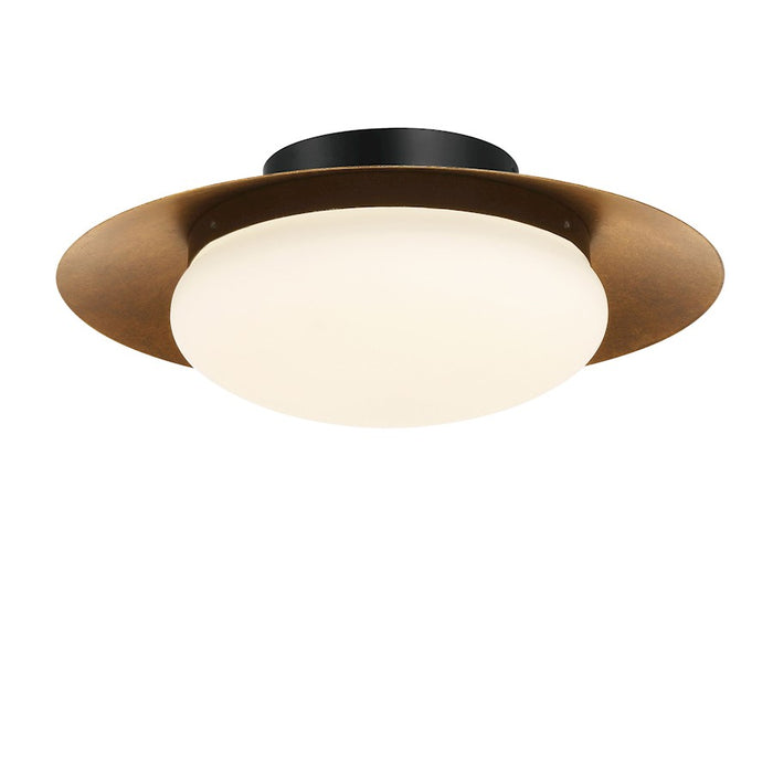 Minka Lavery Zinola 1 Light 15" LED Flush, Sand Coal/Gold/Opal - 5625-869-L