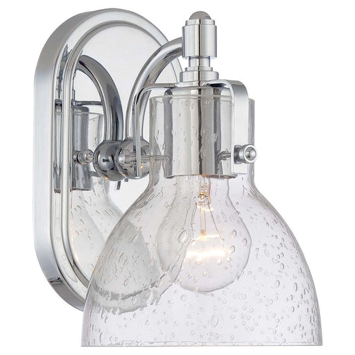 Minka Lavery 6in 1-Light Bath Vanity Light | Chrome Metal | Bathroom & Powder Room | 6 x 7 x 9 in | Model 5721-77