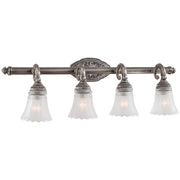Minka Lavery Europa 33in 4-Light Vanity Light | Traditional Brushed Nickel | Bathroom Vanity | 33 x 9 x 9 in | Model 5764-2560-84
