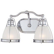 Minka Lavery Bath Art 14.5in 2-Light Vanity Light | Traditional Chrome | Bathroom & Powder Room | 14.5 x 7.25 x 9.25 in | Model 5792-77