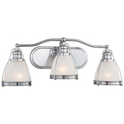 Minka Lavery Bath Art 23.5in 3-Light Vanity Light | Traditional Chrome | Bathroom & Powder Room | 23.5 x 7.25 x 9.25 in | Model 5793-77