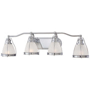 Minka Lavery Bath Art 32.5in 4-Light Vanity Light | Traditional Chrome | Bathroom & Powder Room | 32.5 x 7.25 x 9.25 in | Model 5794-77