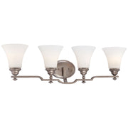 Minka Lavery Wellington Ave 4-Light Vanity Light | Transitional Midnight Gold Steel | Bathroom & Powder Room | 31.5 x 31.5 x 9 in | Model 5864-279