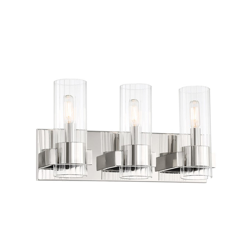 Minka Lavery Vernon Place 3-Light Bath Vanity | Transitional Polished Nickel | Bathroom Vanity Light | 18 x 5 x 9 in | Model 5893-613